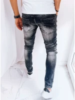 Pánske čierne džínsové nohavice FashionStreet UX3999