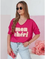 Dámska bavlnená blúzka s potlačou CHERINO fuchsiová FashionStreet RY2829 Dámska bavlnená blúzka s potlačou CHERINO fuchsiová FashionStreet RY2829