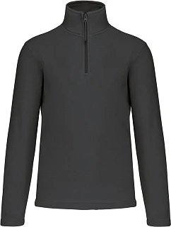 Kariban K 912 Mikina z mikrofleecu so zipsom na 1/4 dĺžky „Enzo“ 20.K912 tmavošedá