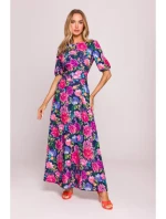 M858 Maxi šaty s odhaleným chrbtom - model 1