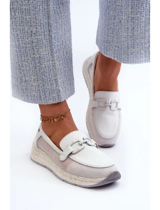 Dámske kožené mokasíny D&A White