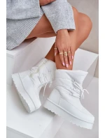 Snežnice na platforme so zipsom Big Star OO274886 White Snežnice na platforme so zipsom Big Star OO274886 White