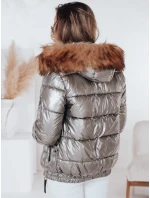 Dámska zimná bunda s kapucňou MELANI tmavosivá FashionStreet TY4486