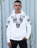 Pánska mikina s kapucňou biela FashionStreet BX5840 Pánska mikina s kapucňou biela FashionStreet BX5840