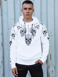 Pánska mikina s kapucňou biela FashionStreet BX5840