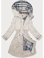 Dámska tenká parka s kapucňou BH Forever light beige(1) (BH-2403)