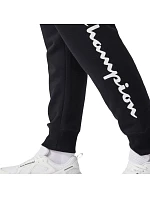 Champion Dámske čierne nohavice s rebrovanými manžetami 118429 KK001 Dámske