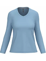 Kariban K 382 Dámske tričko s výstrihom do V a dlhými rukávmi 20.K382 sky blue Kariban K 382 Dámske tričko s výstrihom do V a dlhými rukávmi 20.K382 sky blue