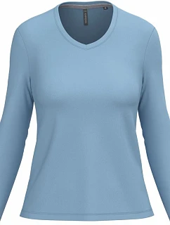 Kariban K 382 Dámske tričko s výstrihom do V a dlhými rukávmi 20.K382 sky blue