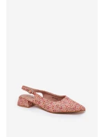 Plecione Sandały Damskie Na Delikatnym Obcasie Multikolor Jorela