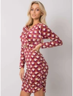 Šaty DHJ SK 12695.26P tmavo ružová