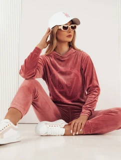 VIP PRIVATE dámsky velúrový set ružový FashionStreet AY0868