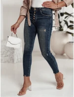 DENIMORI dámske džínsové nohavice s odretou modrou FashionStreet UY2210
