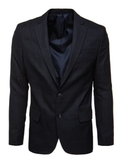 Pánske jednoradové sako v tmavomodrej farbe FashionStreet MX0633