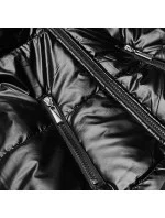 Čierna dámska vesta s asymetrickou spodnou časťou (B8129-1)