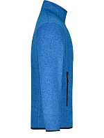 Daiber JN 762 Pánska pletená fleecová bunda 02.0762 royal melange/červená