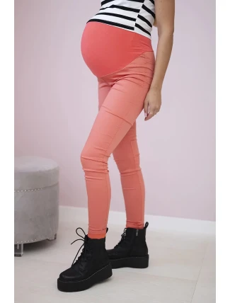 Tehotenské nohavice, farebná džínsovina tmavá marhuľová Tehotenské nohavice, farebná džínsovina tmavá marhuľová