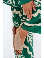 Sandały Damskie Z Ozdobą Na Płaskim Obcasie Eko Zamszowe Beżowe Ralisses