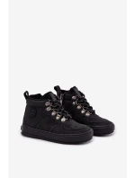 Buty Trekkingowe Trapery Dziecięce Ocieplane Big Star SS374075 Czarne