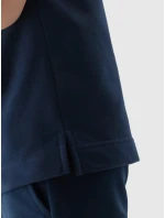 Chlapčenská mikina bez rukávov s kapucňou 4F - tmavomodrá