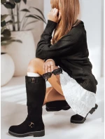 Dámske semišové čierne topánky FashionStreet ZY1219