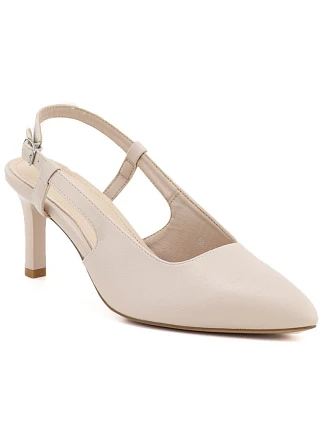 Lodičky bez podpätku, lakované, béžové Sergio Leone SK157