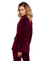 Zamatové sako s gombíkom M643 - Moe