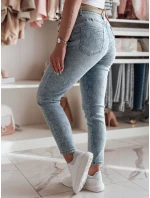 Dámske úzke džínsy s opaskom FLORENCIO modré FashionStreet UY2457