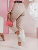 Dámske ležérne nohavice s opaskom SOFELIA moka FashionStreet UY2505 Dámske ležérne nohavice s opaskom SOFELIA moka FashionStreet UY2505