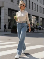 Dámska mikina so stojačikom béžová FashionStreet BY1563 Dámska mikina so stojačikom béžová FashionStreet BY1563