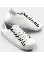 Bielo-čierne dámske trampky so zvieracím motívom - zebra (6343) Bielo-čierne dámske trampky so zvieracím motívom - zebra (6343)