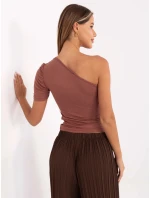 Dámske hnedé tričko na jedno rameno (190101) Dámske hnedé tričko na jedno rameno (190101)