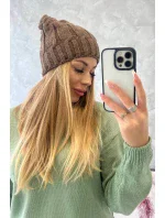 Fleecová čiapka Iwona K221 mocca Fleecová čiapka Iwona K221 mocca