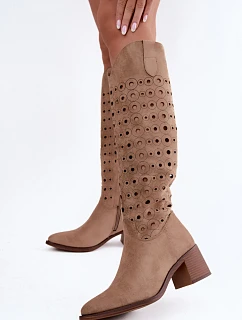 Kozačky na podpatku  model 232091 Step in style