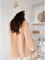 Dámsky alpakový kabát SERENITY light beige FashionStreet TY3886