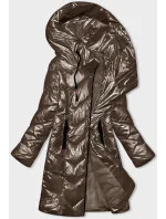 Dámska metalická zimná bunda Rosse Line Brown (7227)