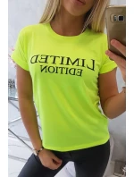 Limitovaná edícia blúzky žltá neónová