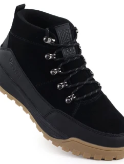 Pánske nevyhrievané kožené trapper čierne Big Star SS174265