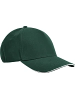 Beechfield B 825C 5-panelová čiapka typu „sandwich“ EarthAware® 53.825C fľaškovozelená/biela