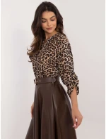 Košeľa TW KS BI 7175a.25 čierna a béžová