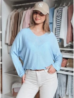 Dámsky oversize sveter NORVAN modrý FashionStreet MY2452