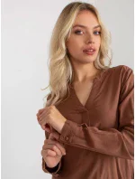 Blúzka D73761M11081A hnedá