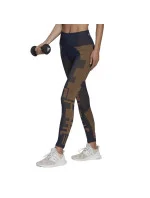 Dámske legíny HB1436 Karlie Kloss tmavo modrá-hnedá - Adidas