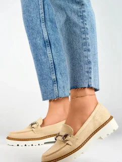 Dámske mokasíny GQ97 Beige - Lady Glory