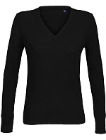 NEOBLU Sullivan Women Dámsky sveter s výstrihom do V 24.3988 deep black