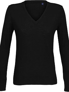 NEOBLU Sullivan Women Dámsky sveter s výstrihom do V 24.3988 deep black