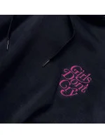 Krátka tmavo modrá dámska mikina (26013)