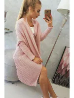 Sveter s netopierími rukávmi púdrovo ružový
