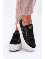 Dámske textilné tenisky na platforme Lee Cooper LCW-25-31-3431L black Dámske textilné tenisky na platforme Lee Cooper LCW-25-31-3431L black