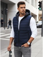 Pánska tmavomodrá vesta FashionStreet TX4236